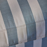 Brea Footstool - Blue Stripe with Whitewash Legs - Laura James