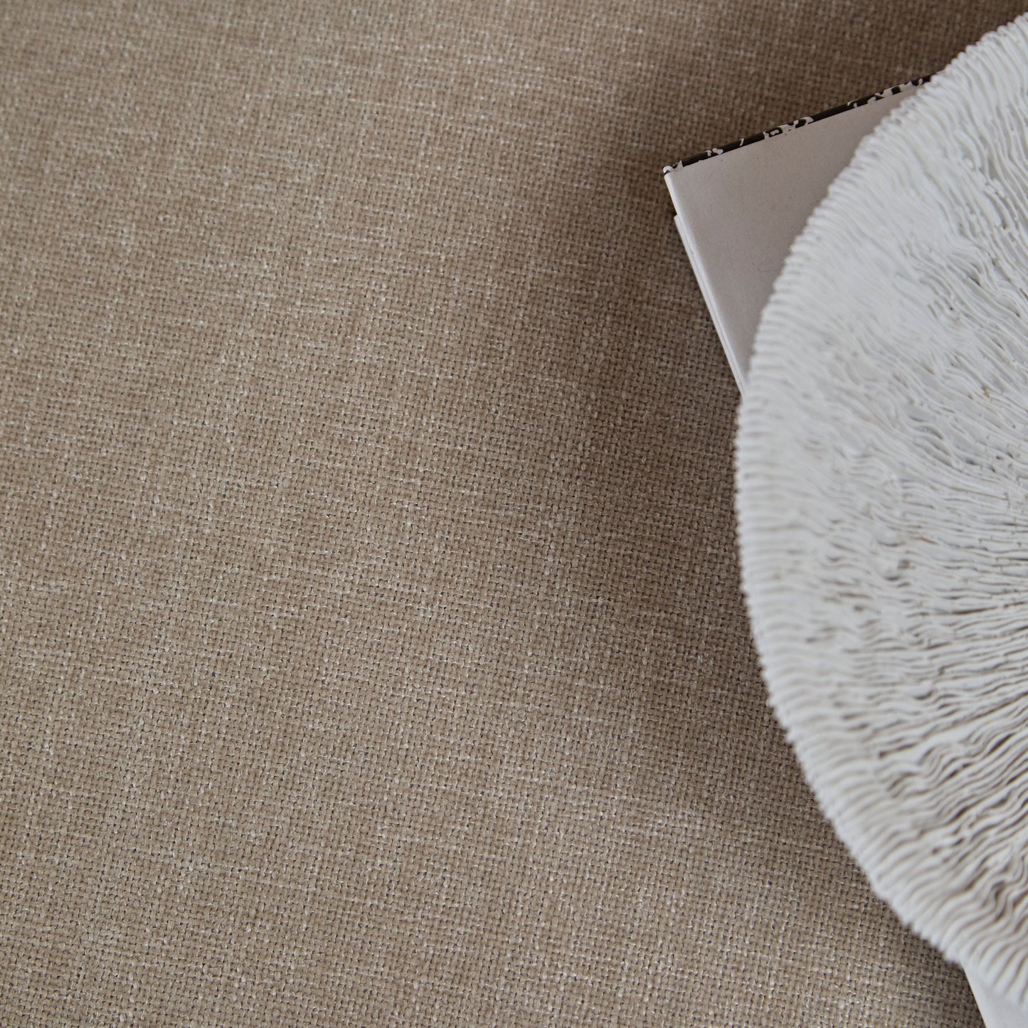 Brea Mink Taupe Footstool - Whitewash Oak Legs - Laura James