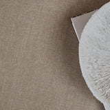 Brea Mink Taupe Footstool - Whitewash Oak Legs - Laura James