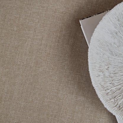 Brea Mink Taupe Footstool - Whitewash Oak Legs - Laura James