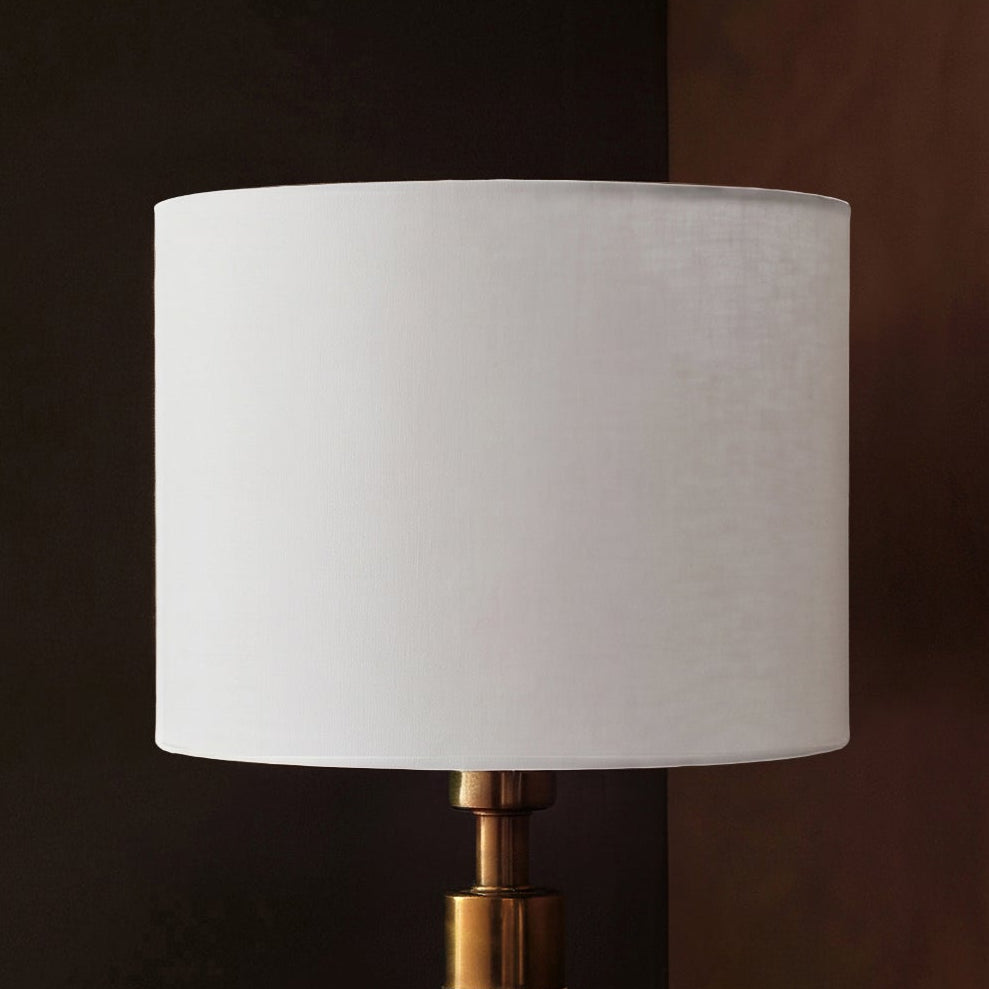Alderton 18cm Cotton Drum Lamp Shade - Snow White