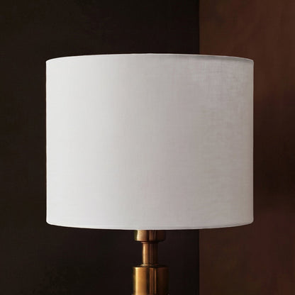 Alderton 18cm Cotton Drum Lamp Shade - Snow White