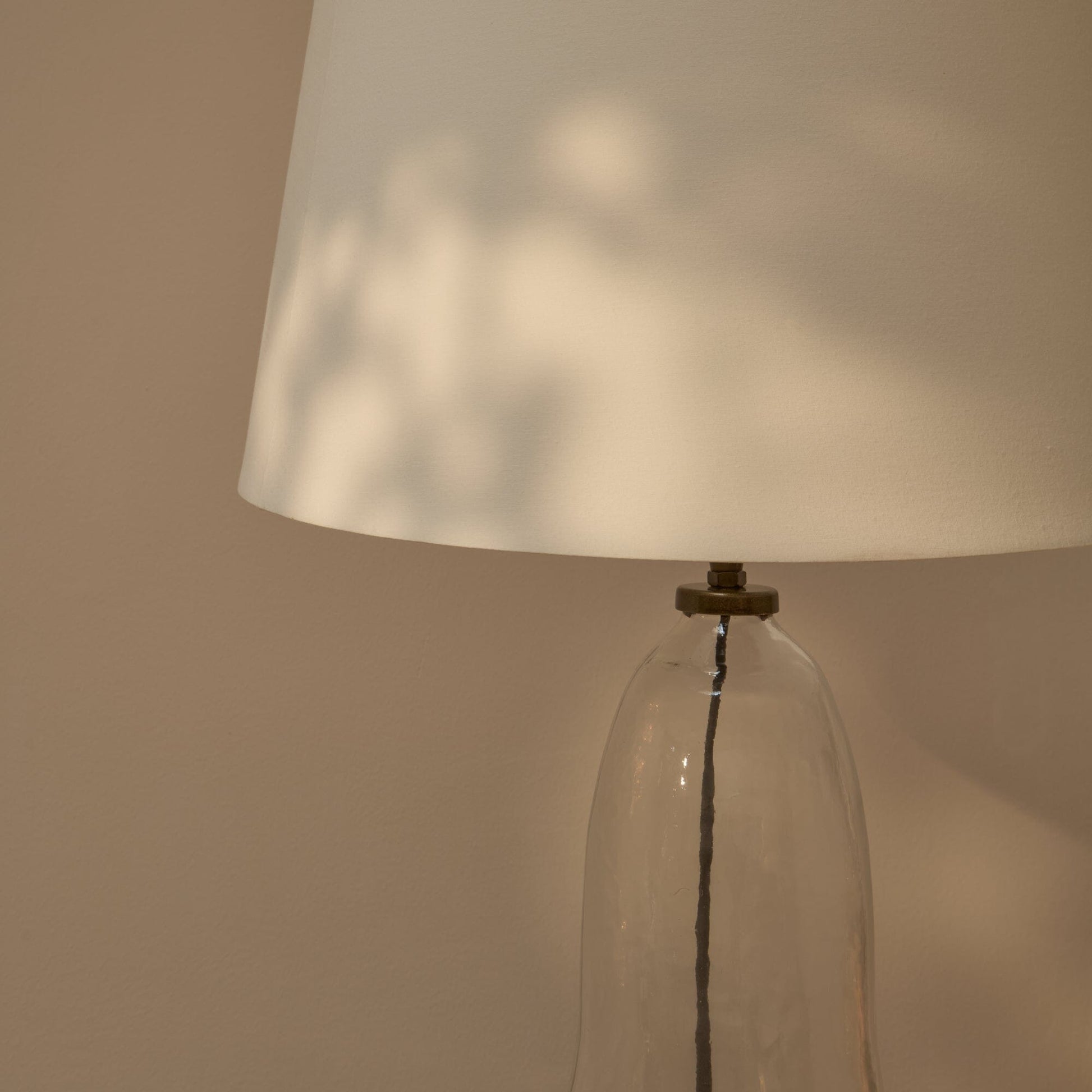 Breamore Clear Glass Wide Table Lamp Base - 30cm - Laura James