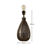 Breamore 30cm Lamp Base - Dark Grey - Laura James 