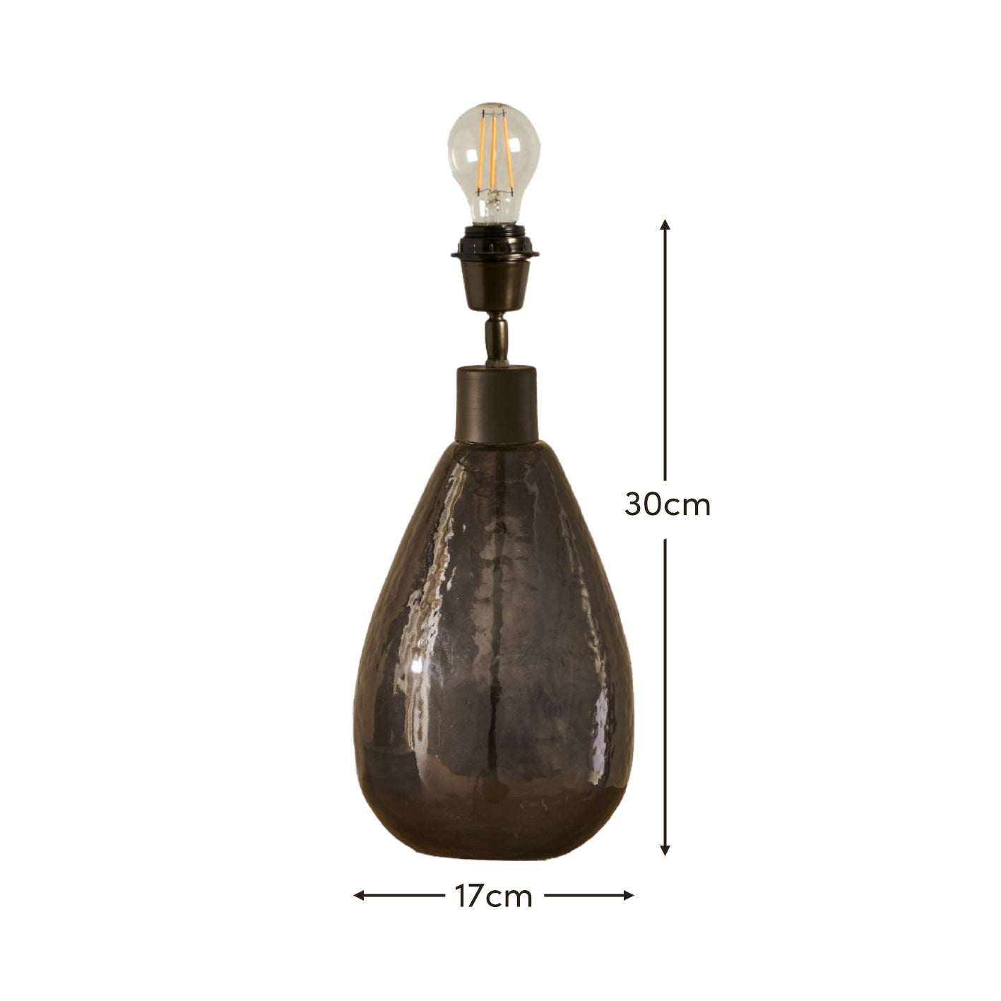 Breamore 30cm Lamp Base - Dark Grey - Laura James 