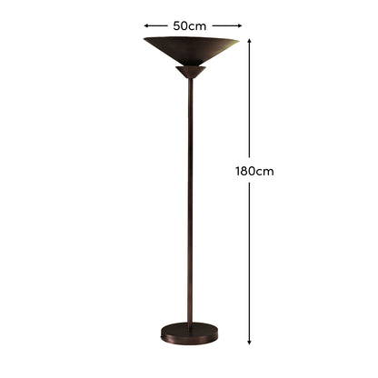 Brockhill 180cm Metal Floor Lamp - Midnight Bronze