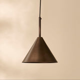 Brockhill Small Metal Pendant Light - Bronze - Laura James