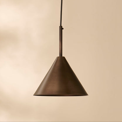 Brockhill Small Metal Pendant Light - Bronze - Laura James
