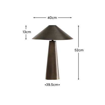 Brockhill 51cm Metal Table Lamp - Bronze - Laura James