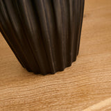 Burcot 28cm Jet Black Mango Wood Lamp Base with Coningsby 30cm Shade - Taupe - Laura James 