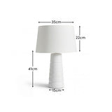 Burleigh 43cm Ceramic Table Lamp Base - White - Laura James