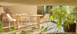 Carter Whitewash Rectangular Dining Table with 6 Freya Boucle Dining Chairs with Whitewash Legs - Laura James 