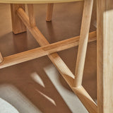 Carter Round Dining Table - Whitewash Oak - Laura James 