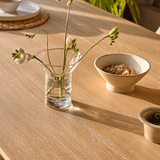 Carter Whitewash Rectangular Dining Table with 2 Carter Whitewash Dining Benches - Laura James 