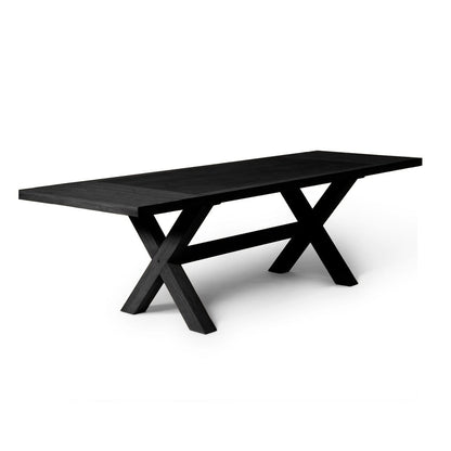 Charlotte Black Oak Extending Dining Table - Laura James 