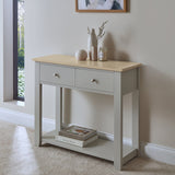 Chatsworth Console Table - Linen Grey - 90cm - Laura James