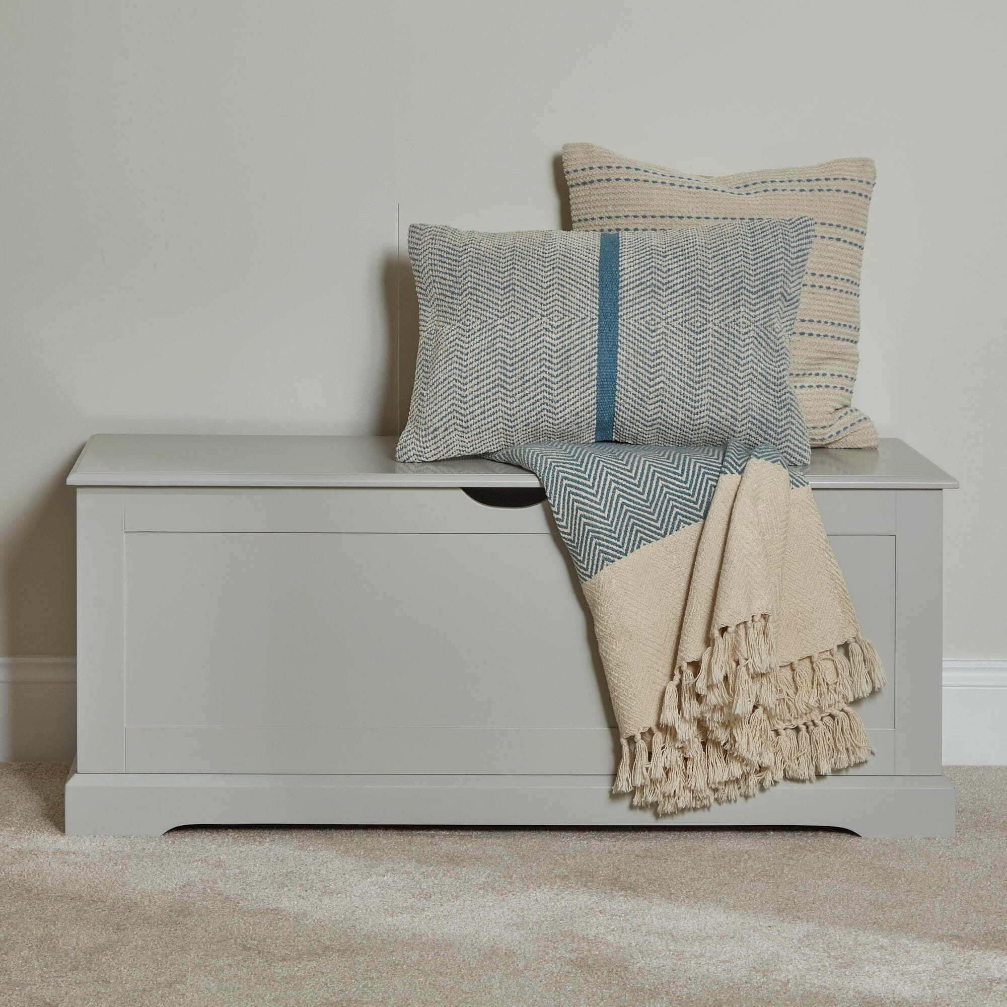 Chatsworth storage box - Linen Grey - Laura James