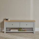 Chatsworth TV Bench - Linen Grey - Laura James 