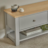 Chatsworth TV Bench - Linen Grey - Laura James 