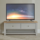 Chatsworth TV Bench - Linen Grey - Laura James 