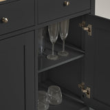 Chatsworth Sideboard - 130cm - Slate Grey - Laura James 