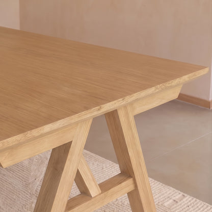 Sabina 160-240cm Pale Oak Extending Dining Table Set - 8 Seater - Ella Pale Oak Carver Chairs - Laura James 