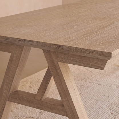 Sabina 160-240cm Whitewash Oak Extending Dining Table - Laura James 