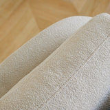 Carter Beige Boucle Occasional Armchair - Whitewash Legs - Laura James 