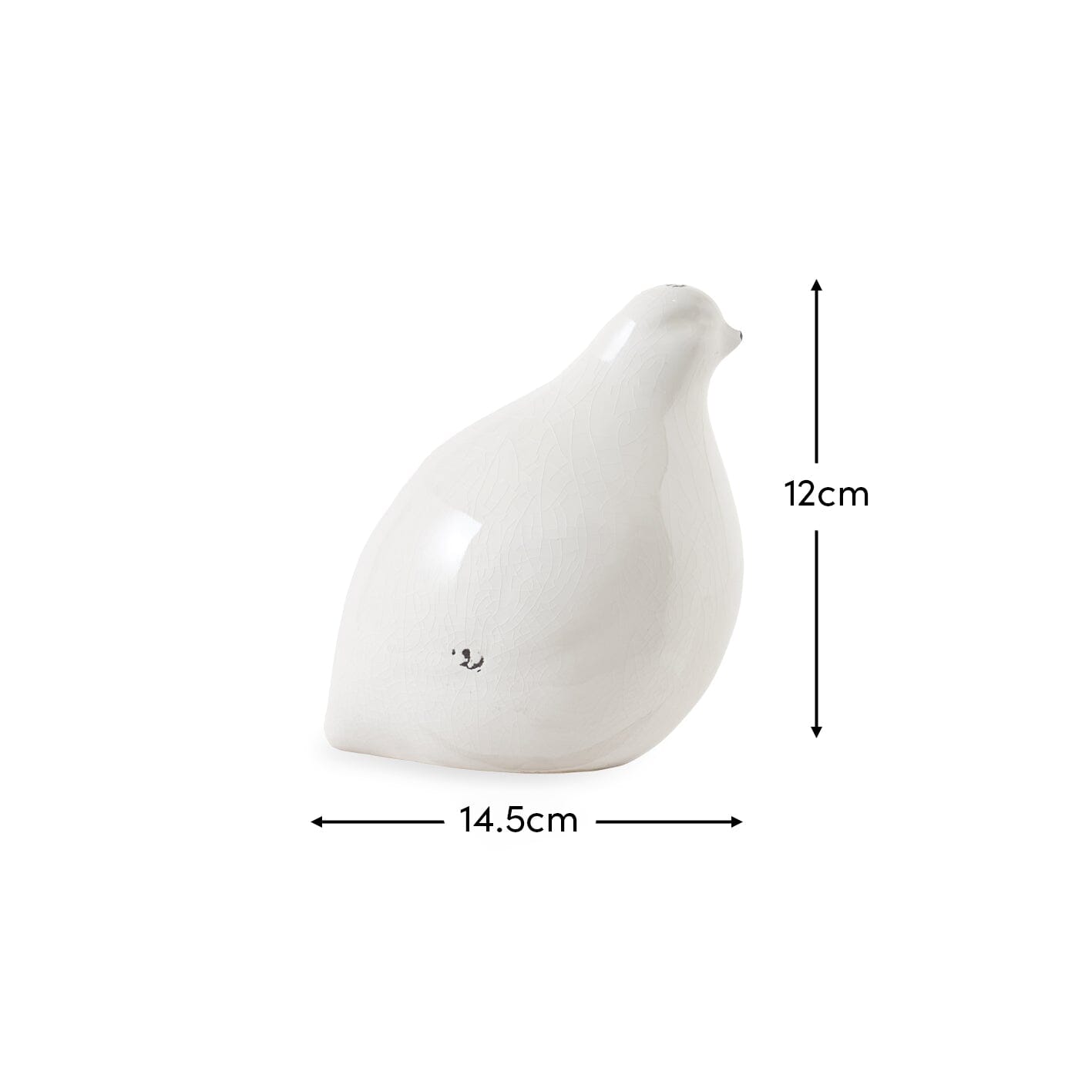 Cali 10cm Ceramic Bird Ornament - Off White - Laura James