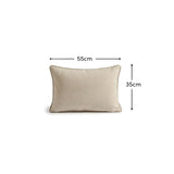 Camber 35x55cm Outdoor Cushion Cover - Off White with Sand Piping - Laura James