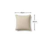 Camber 45x45cm Outdoor Scatter Cushion Cover - Sand with Off White Piping - Laura James