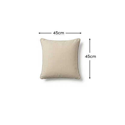 Camber 45x45cm Outdoor Scatter Cushion Cover - Sand with Off White Piping - Laura James