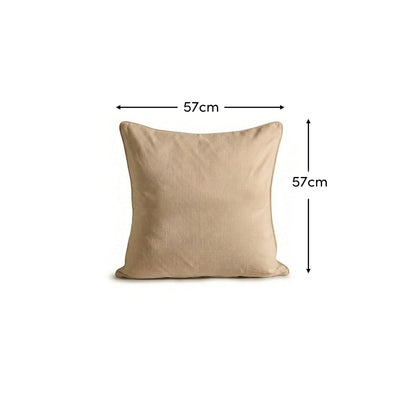 Camber 57x57cm Outdoor Scatter Cushion Cover - Off White with Sand Piping - Laura James