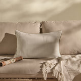 Camber 35x55cm Garden Scatter Cushion Cover - Off White with Sand Piping - Laura James