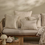 Camber 35x55cm Garden Scatter Cushion Cover - Off White with Sand Piping - Laura James