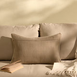 Camber 35x55cm Outdoor Cushion Cover - Sand with Off White Piping - Laura James