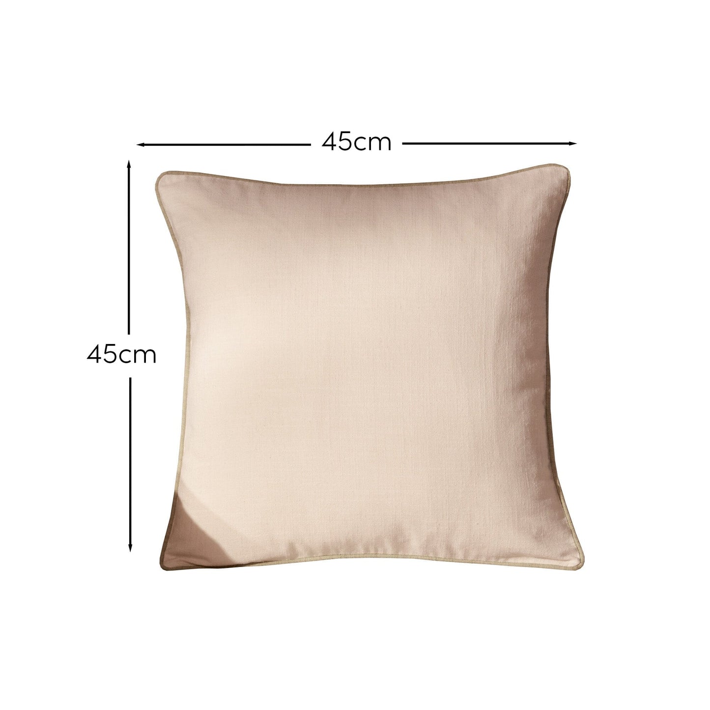 Camber 45x45cm Outdoor Scatter Cushion Cover - Off White with Sage Green Piping - Laura James