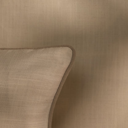 Camber 45x45cm Outdoor Cushion Cover - Off White with Sand Piping - Laura James