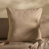 Camber 57x57cm Outdoor Cushion Cover - Off White with Sand Piping - Laura James