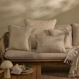 Camber 57x57cm Outdoor Cushion Cover - Off White with Sand Piping - Laura James