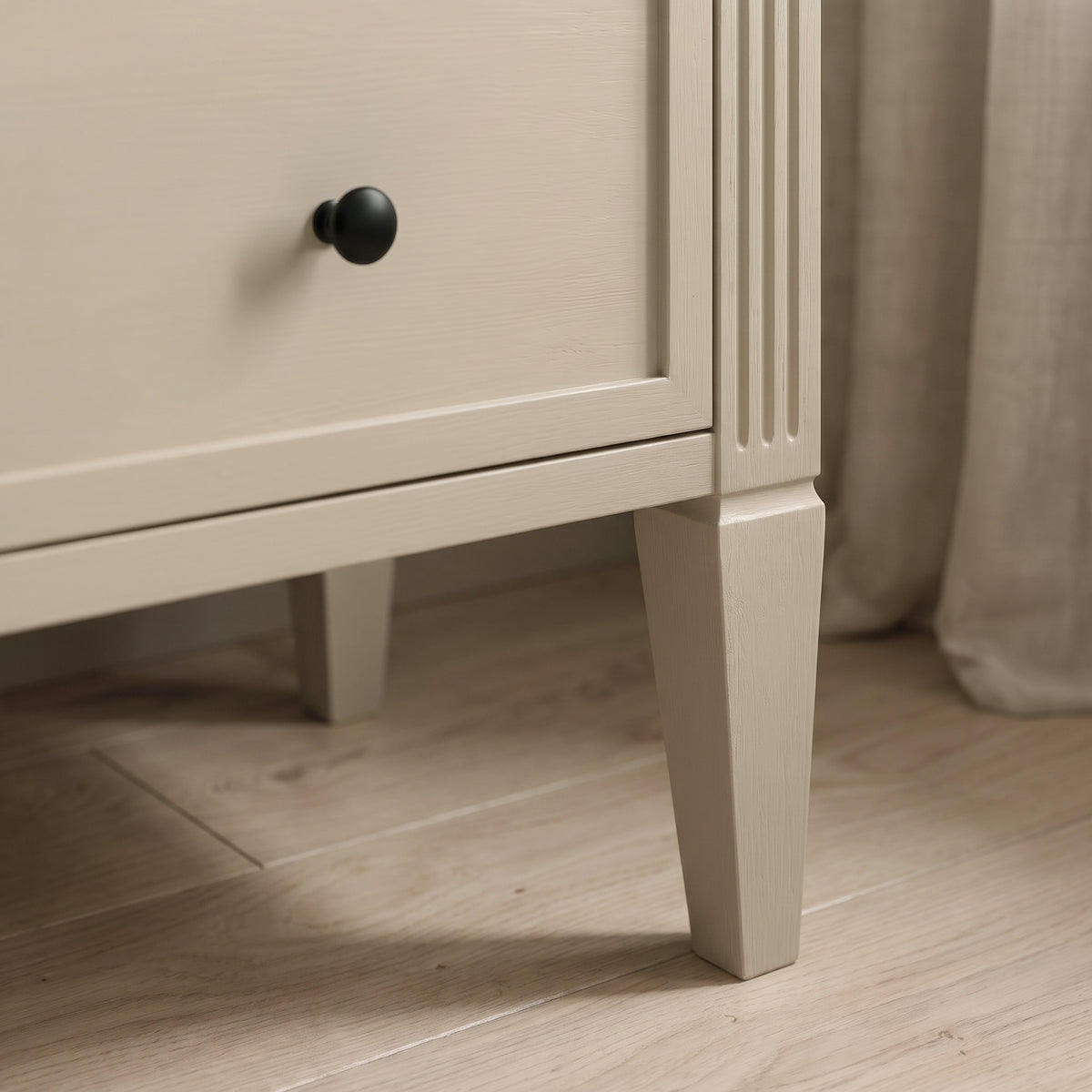 Cambrie 47cm 2 Drawer Bedside Table - Oatmeal