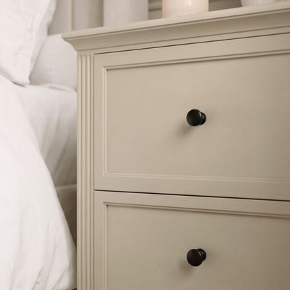 Cambrie 47cm 2 Drawer Bedside Table - Oatmeal