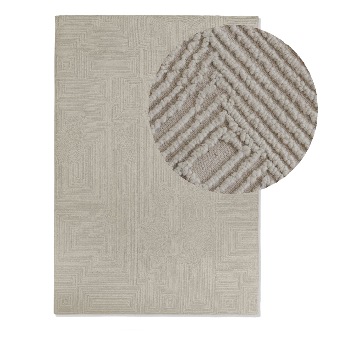 Camden Natural Wool Rug - 120x170cm - Laura James 