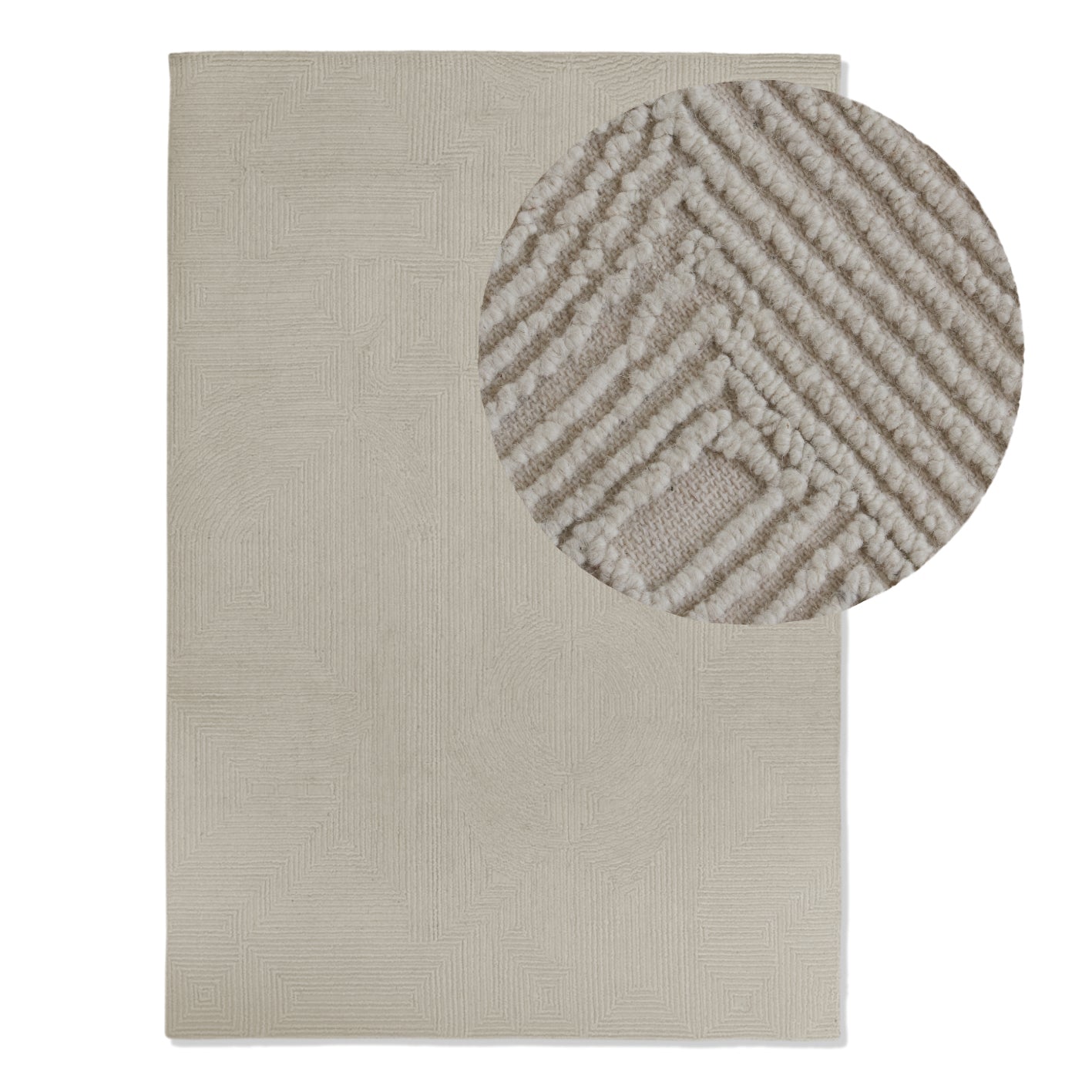 Camden Natural Wool Rug - 160x230cm - Laura James 