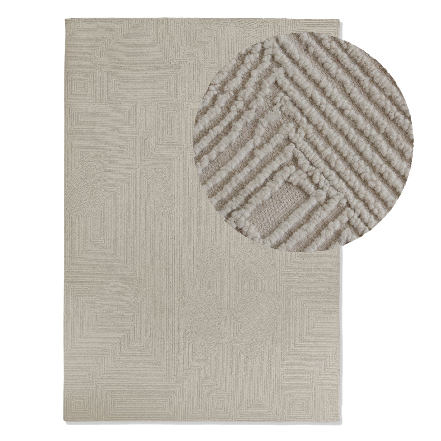 Camden Natural Wool Rug - 200x290cm - Laura James 