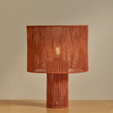 Sirana Large Burnt Orange Jute Table Lamp