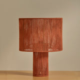 Sirana Large Burnt Orange Jute Table Lamp