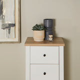Bampton 5 Drawer Tallboy - White