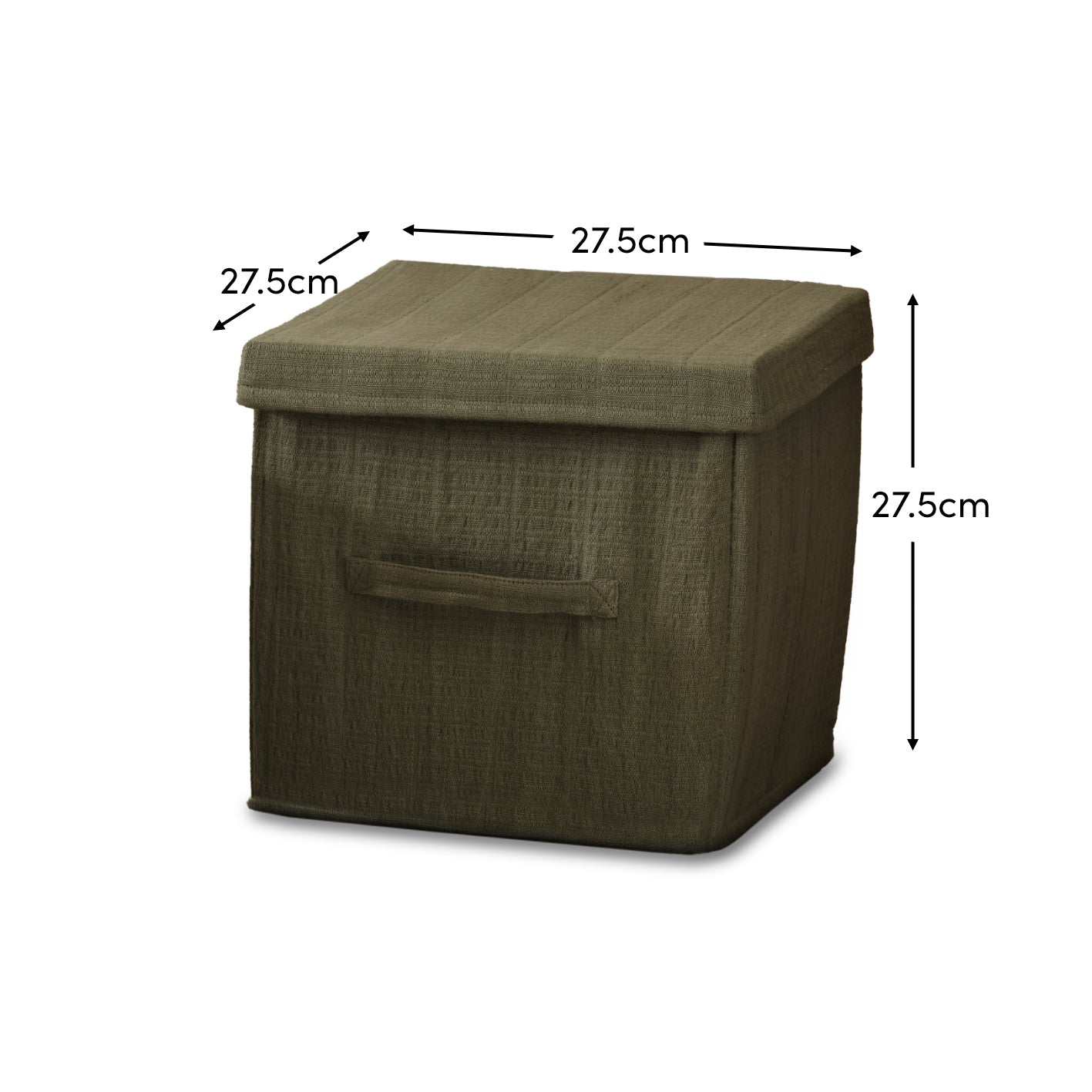 Cara 27.5cm Basket - Olive Green Geometric - Laura James 
