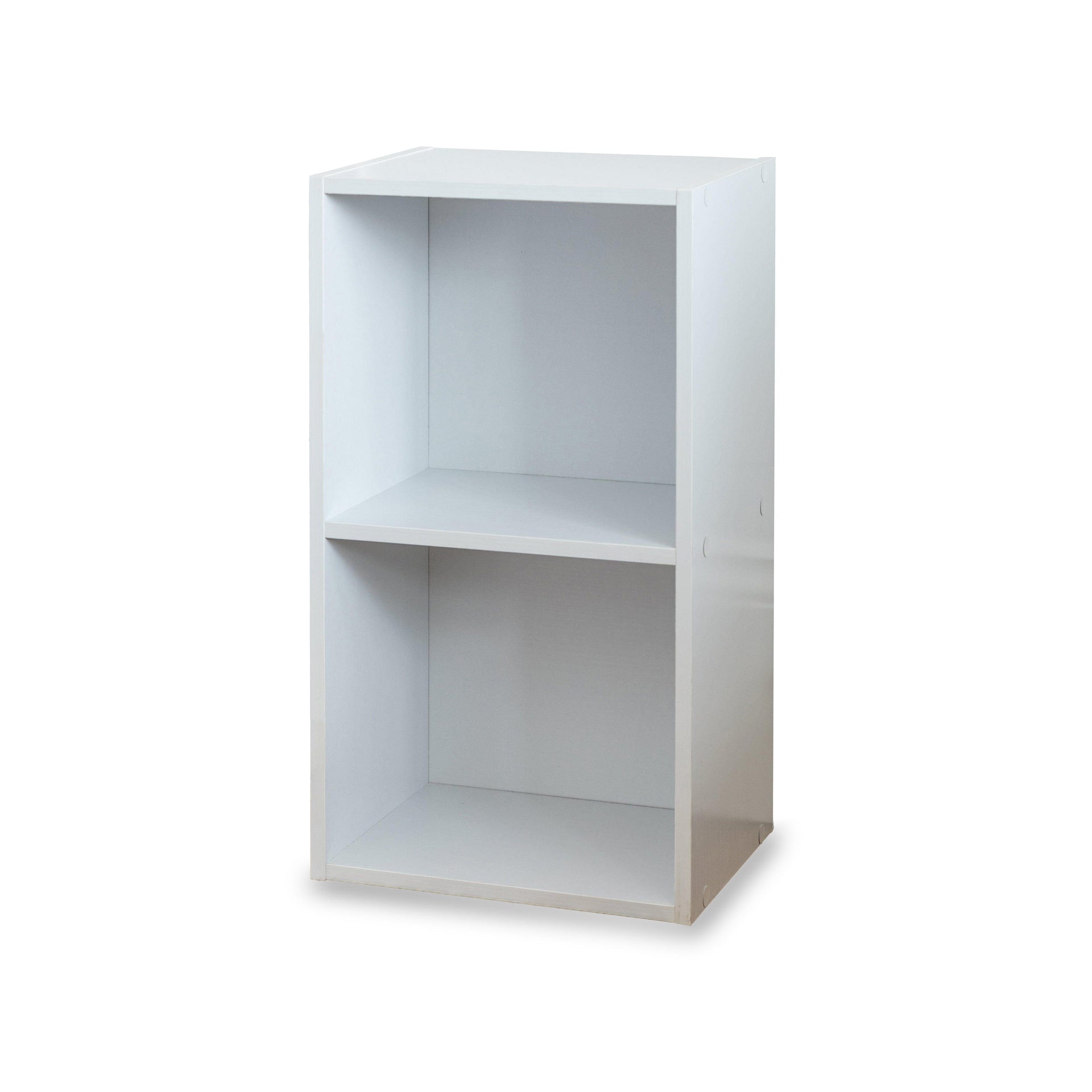 Cara 2 Tier Storage Unit Chalk Bookcase